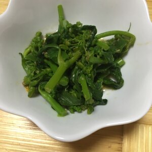 麺つゆde菜の花のカラシ和え！